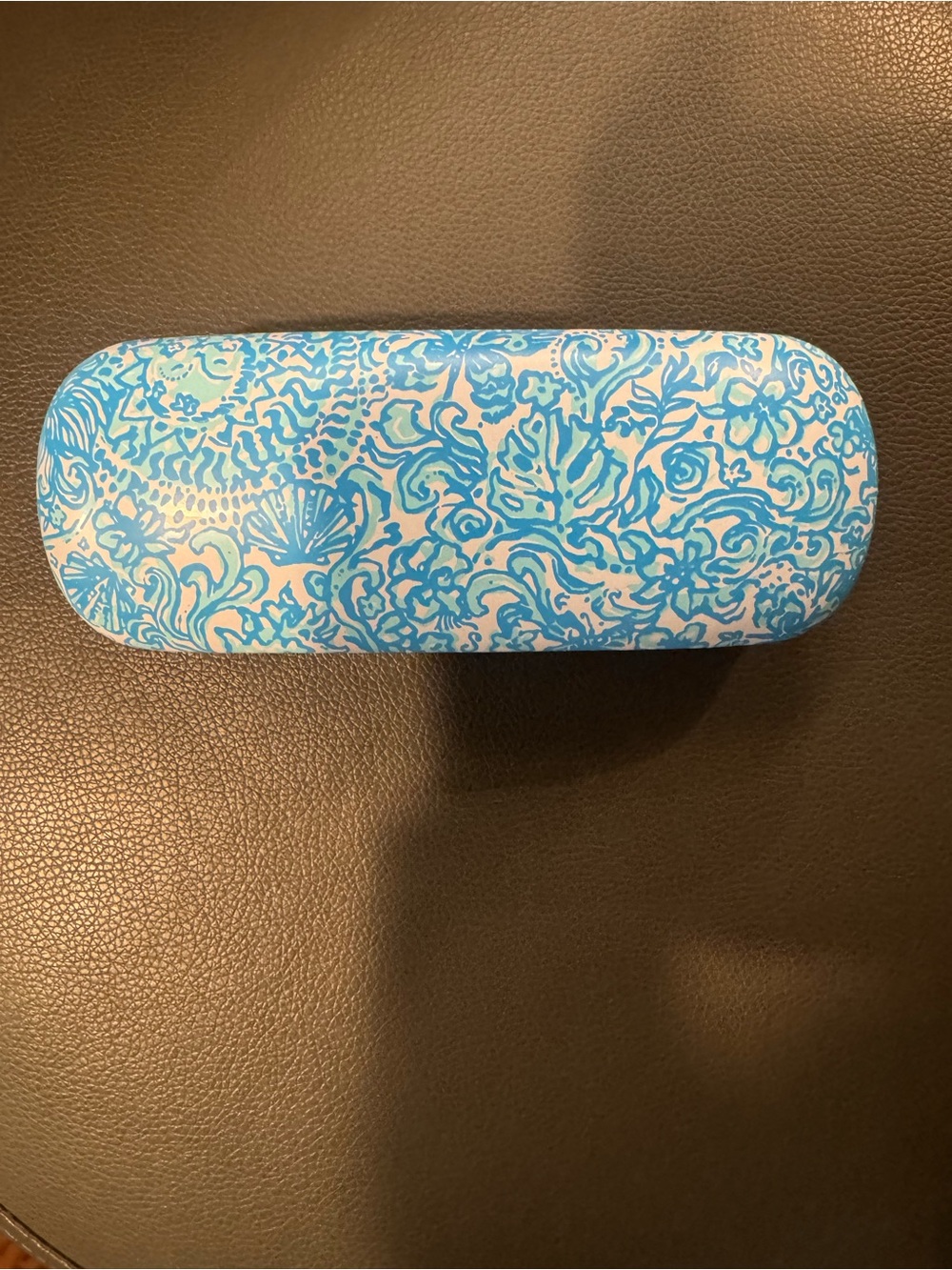 Lilly Pulitzer Blue and White Floral Eyewear Case - Picture 3 of 3